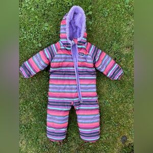Patagonia Kids Puffer Jacket - Pink and Purple Stripes